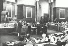 Jawaharlal Nehru addressing the First sitting of the Constituent Assembly in 1946.